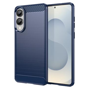 Husă TPU Brushed Samsung Galaxy S25 Edge - Fibră de Carbon - Albastru