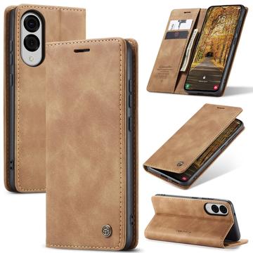 Husă Portofel Samsung Galaxy S25 Edge - Caseme 013 - Maro
