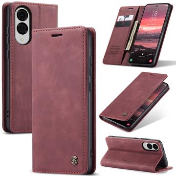 Husă Portofel Samsung Galaxy S25 Edge - Caseme 013 - Roșu Vin