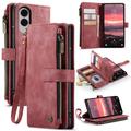 Husă Portofel Samsung Galaxy S25 Edge - Caseme C30 Multifunctional - Roșu