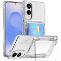 Husă Transparentă Samsung Galaxy S25 Edge cu Suport pentru Carduri