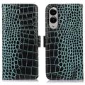 Husă Piele Portofel cu RFID Samsung Galaxy S25 Edge - Crocodile