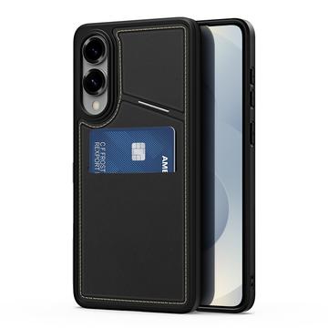 Husă magnetică cu suport pentru picioare și sloturi pentru carduri Samsung Galaxy S25 Edge Dux Ducis Rafi II - Negru