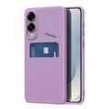Husă magnetică cu Kickstand și sloturi pentru carduri Samsung Galaxy S25 Edge Dux Ducis Rafi II - Violet
