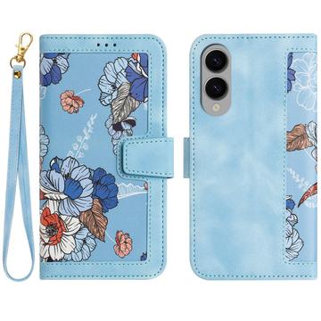 Samsung Galaxy S25 Edge Husa portofel floral cu sloturi pentru carduri