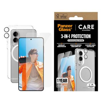 Samsung Galaxy S25 Edge PanzerGlass Care Flagship 3-in-1 Bundle - Transparent