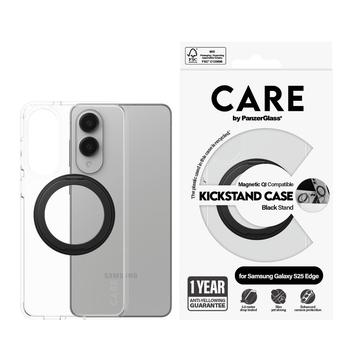 Husă Samsung Galaxy S25 Edge PanzerGlass Care Kickstand - compatibil MagSafe - Clar / Negru