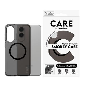 Husă Samsung Galaxy S25 Edge PanzerGlass Care Smokey Urban Combat - compatibil MagSafe - Negru transparent