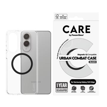 Husă Samsung Galaxy S25 Edge PanzerGlass Care Transparent Urban Combat - Compatibilă cu MagSafe - Negru