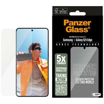 Protector de ecran Samsung Galaxy S25 Edge PanzerGlass Ceramic Protection Ultra-Wide Fit EasyAligner - 9H - Transparent