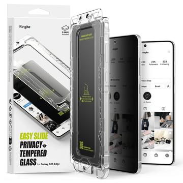 Geam Protecție Ecran Sticlă Temperată Confidențialitate Samsung Galaxy S25 Edge Ringke Easy Slide - 2 buc.