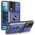 Husă Hibridă Samsung Galaxy S25 Edge cu Inel Rotativ cu Ecran pentru Cameră