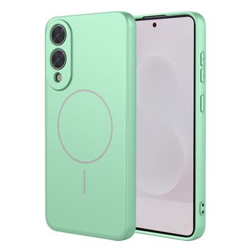 Samsung Galaxy S25 Edge Husă din silicon - compatibilă cu MagSafe - Verde matcha