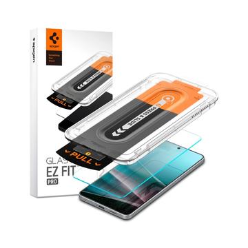 Protector de ecran din sticlă călită Samsung Galaxy S25 Edge Spigen Glas.tR EZ Fit Pro - Transparent