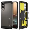 Husă Samsung Galaxy S25 Edge - Spigen Tough Armor Mag - Gunmetal