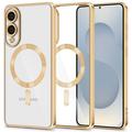 Husă Samsung Galaxy S25 Edge Tech-Protect MagFlex - Compatibilă cu MagSafe - Transparent / Auriu