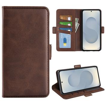 Husa Portofel Samsung Galaxy S25 Edge cu închidere magnetică - textură vițel