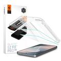 Protector de ecran din sticlă călită Samsung Galaxy S25 FE Spigen Glas.tR EZ Fit Pro - 2 Buc. - Transparent
