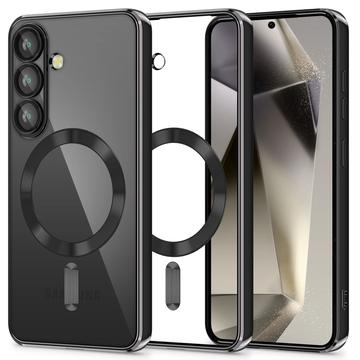 Husă Samsung Galaxy S25 FE Tech-Protect MagFlex - Compatibilă cu MagSafe - Transparent / Negru