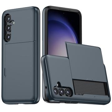 Husă Hibridă Samsung Galaxy S25 cu Slot Glisant pentru Card