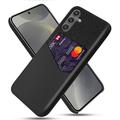 Husă cu Buzunar Card Samsung Galaxy S25 - KSQ - Negru