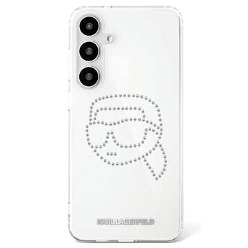 Husă Samsung Galaxy S25 Karl Lagerfeld Rhinestones Karl Head Logo - Transparent