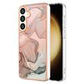 Husă TPU Samsung Galaxy S25 - Marble Pattern Electroplated IMD
