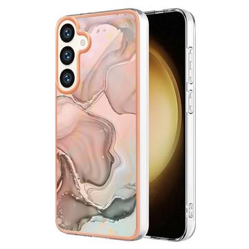 Husă TPU Samsung Galaxy S25 - Marble Pattern Electroplated IMD