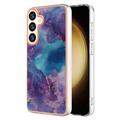 Husă TPU Samsung Galaxy S25 - Marble Pattern Electroplated IMD