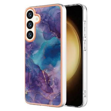 Husă TPU Samsung Galaxy S25 - Marble Pattern Electroplated IMD
