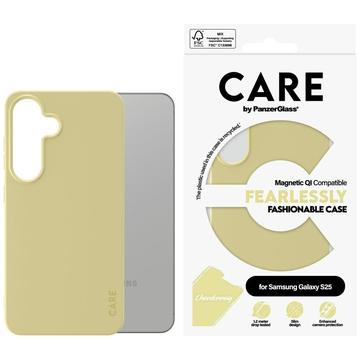Husă Samsung Galaxy S25 PanzerGlass Care Fearless Fashionable - compatibilă MagSafe - Chardonnay