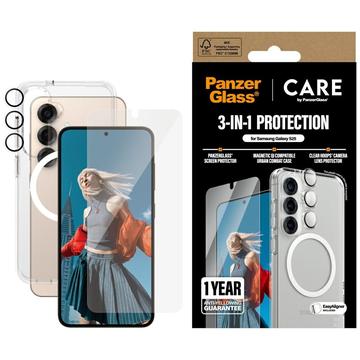 Samsung Galaxy S25 PanzerGlass Care Flagship 3-in-1 Bundle - Transparent
