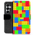 Husă Portofel Premium - Samsung Galaxy S25+ - Blocuri