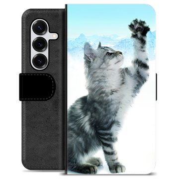 Husă Portofel Premium - Samsung Galaxy S25+ - Pisică