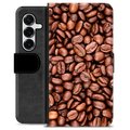 Husă Portofel Premium - Samsung Galaxy S25+ - Boabe de Cafea