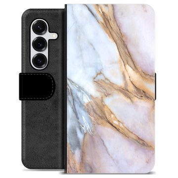 Husă Portofel Premium - Samsung Galaxy S25+ - Marmură Elegantă