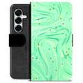 Husă Portofel Premium - Samsung Galaxy S25+ - Mentă Verde
