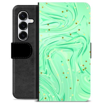 Husă Portofel Premium - Samsung Galaxy S25+ - Mentă Verde