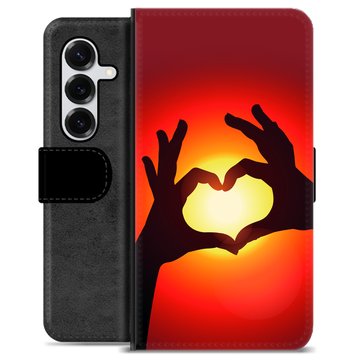 Husă Portofel Premium - Samsung Galaxy S25+ - Silueta Inimii