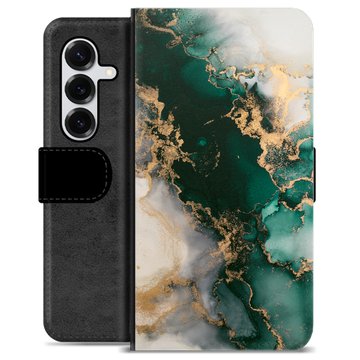 Husă Portofel Premium - Samsung Galaxy S25+ - Marmură Jad