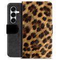Husă Portofel Premium - Samsung Galaxy S25+ - Leopard