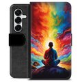 Husă Portofel Premium - Samsung Galaxy S25+ - Meditație