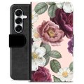 Husă Portofel Premium - Samsung Galaxy S25+ - Flori Romantice