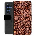 Husă Portofel Premium - Samsung Galaxy S25 - Boabe de Cafea