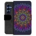Husă Portofel Premium - Samsung Galaxy S25 - Mandala Colorată