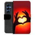 Husă Portofel Premium - Samsung Galaxy S25 - Silueta Inimii
