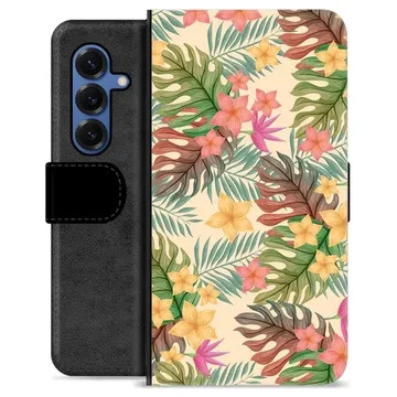 Husă Portofel Premium - Samsung Galaxy S25 - Flori Roz