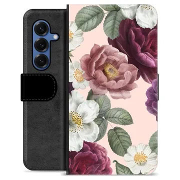 Husă Portofel Premium - Samsung Galaxy S25 - Flori Romantice