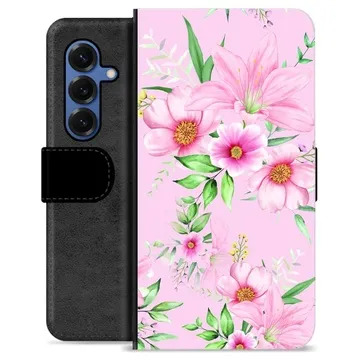 Husă Portofel Premium - Samsung Galaxy S25 - Acuarelă Flori