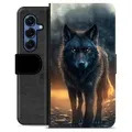 Husă Portofel Premium - Samsung Galaxy S25 - Lup
